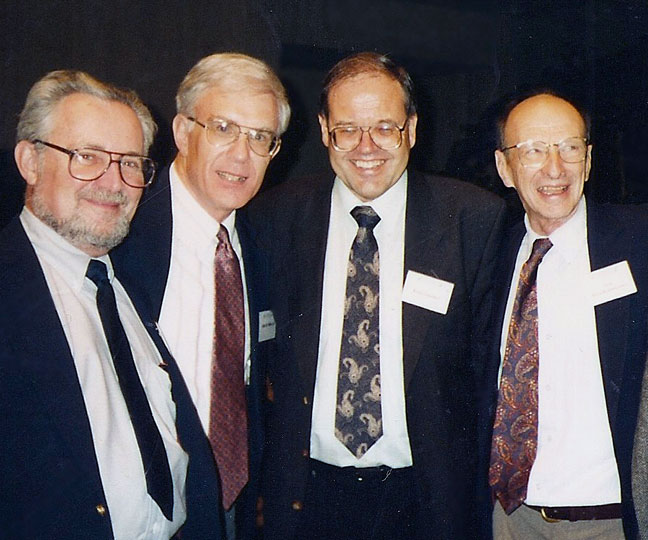 Elder with colleagues