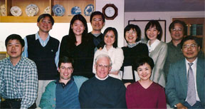 Selected members of Life Course Workshop at Academia Sinica, Taipei, Taiwan – Presentation by Elder and hosted by Professor Chin-Chun Yi, sitting next to Elder, with his youngest son, Jeffrey – March, 2003.
