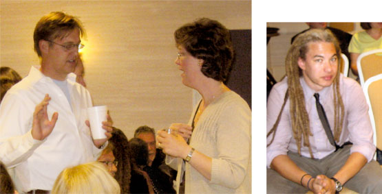 Organizers of Life Course Conference in Elder’s honor, ASA, Atlanta, August, 2010 – Rob Crosnoe & Monica Johnson . Tyson Brown at conference intermission (right).
